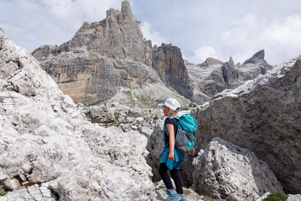 Brenta Dolomiten mit Kindern: Kurz vor dem Rifugio Tuckett e Sella